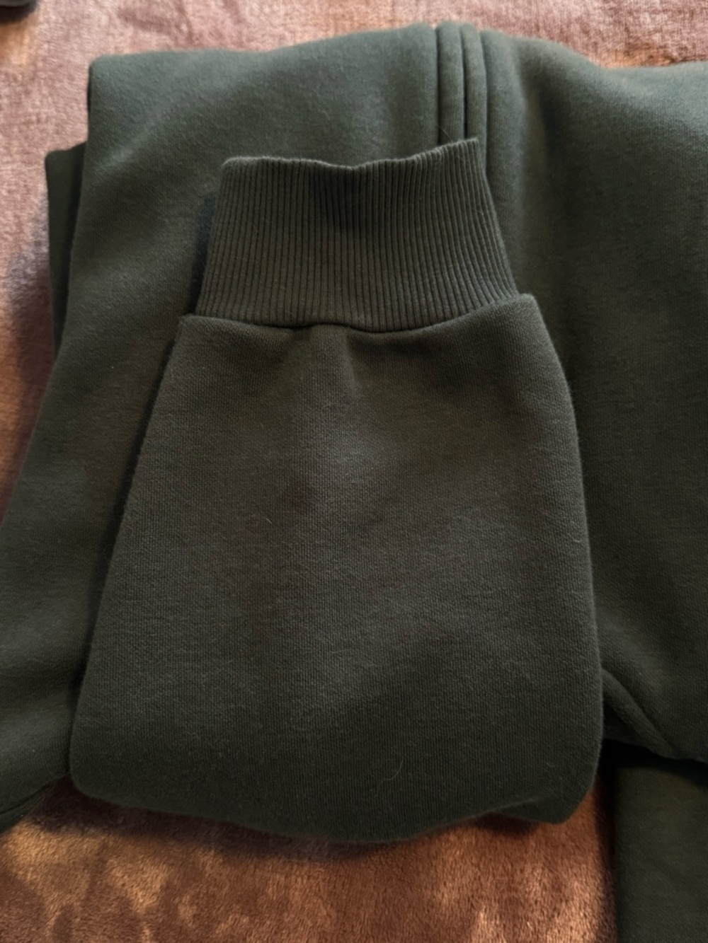 SKIMS Dark Green Full-Zip Hoodie - Picture 4 of 5